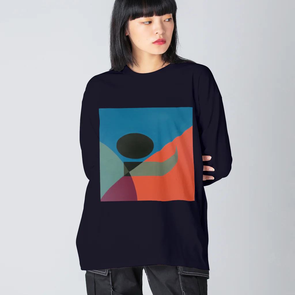 レターオールソーツのKaleidoscope 万華鏡 Katakana series ン Big Long Sleeve T-Shirt