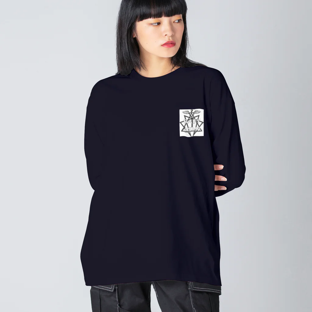 BABY ASMRのお店のBABY ASMRのウォーターマークロゴ Big Long Sleeve T-Shirt