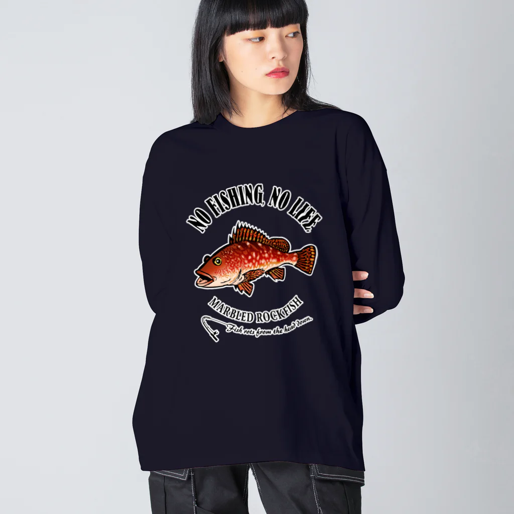 猫と釣り人のKASAGO_EB_1CW ビッグシルエットロングスリーブTシャツ