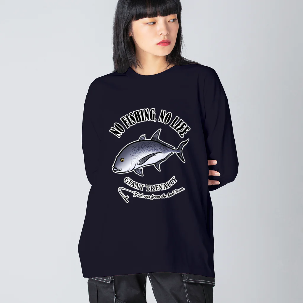 猫と釣り人のROUNINAJI_EB_1CW ビッグシルエットロングスリーブTシャツ