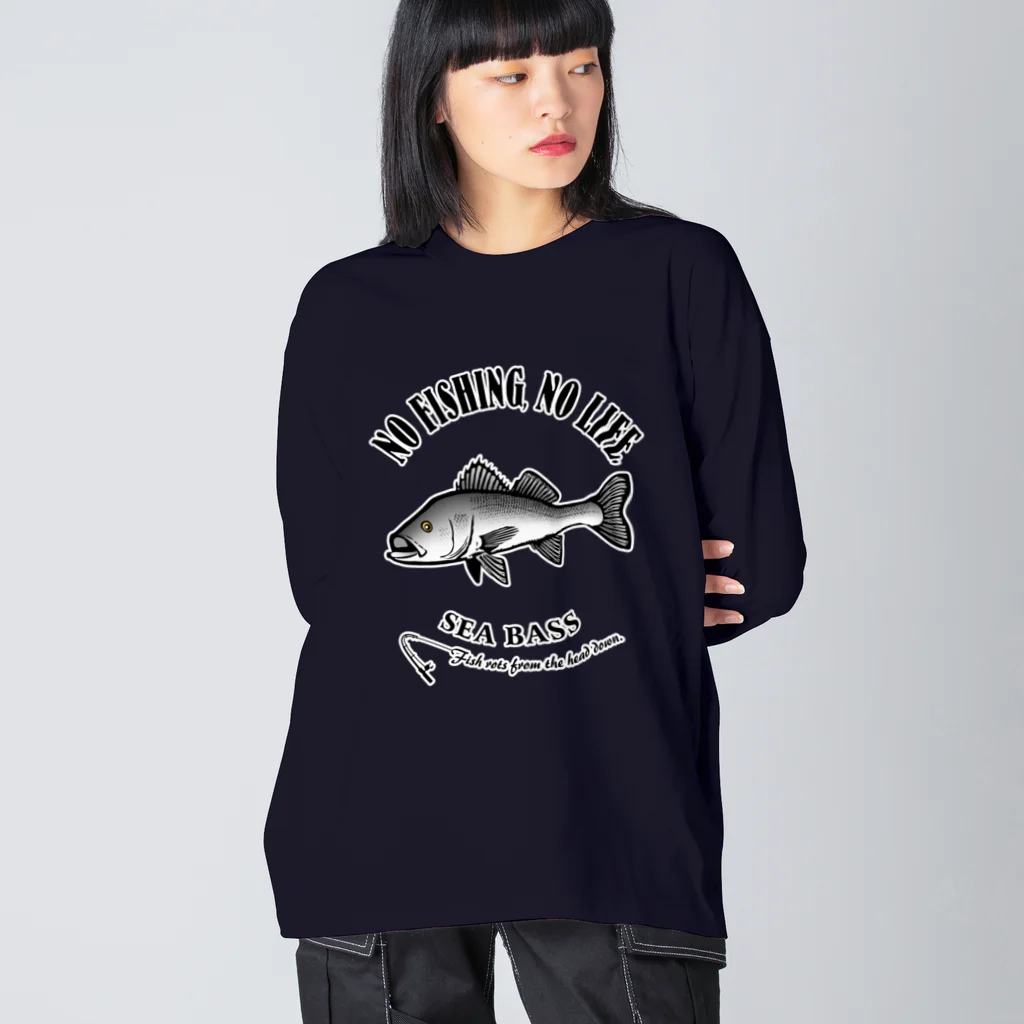 猫と釣り人のSUZUKI_EB_1CW ビッグシルエットロングスリーブTシャツ