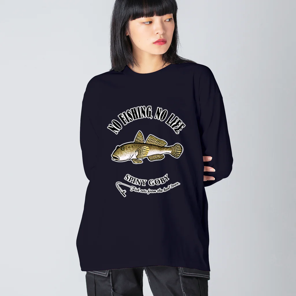 猫と釣り人のMAHAZE_EB_1CW ビッグシルエットロングスリーブTシャツ