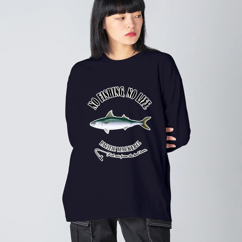 猫と釣り人のMASABA_EB_2CW ビッグシルエットロングスリーブTシャツ