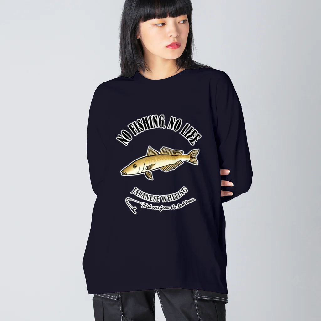 猫と釣り人のSHIROGISU_EB_1CW ビッグシルエットロングスリーブTシャツ