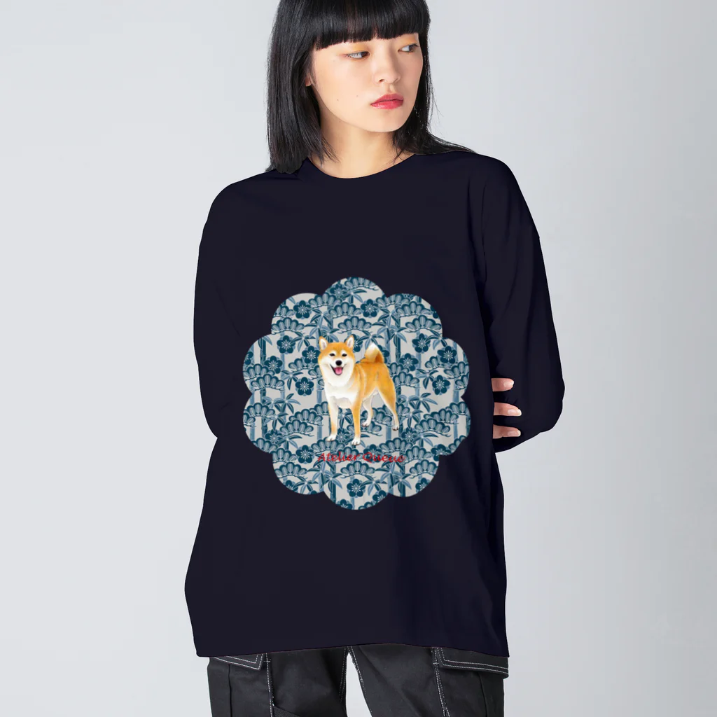 Atelier-Queueの柴犬（松竹梅）Ⅲ Big Long Sleeve T-Shirt