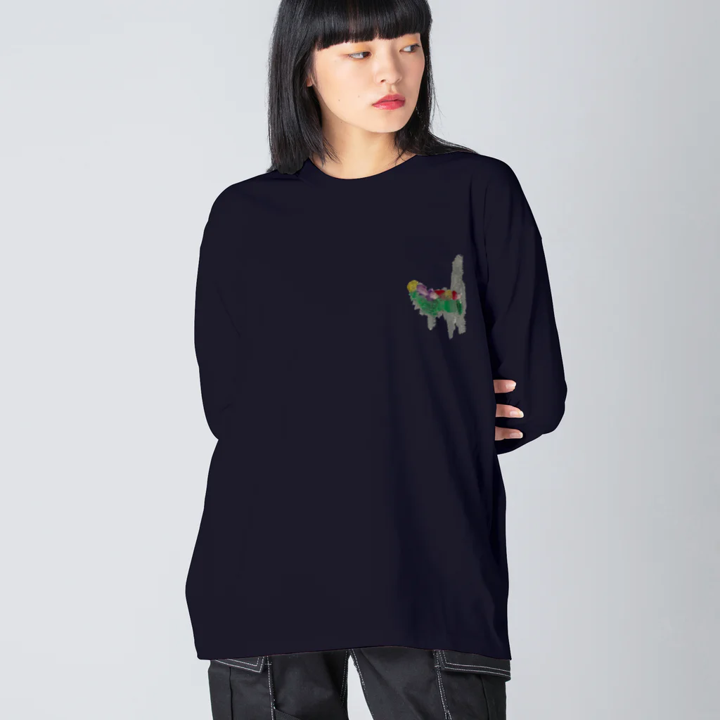 べいびーもんすたーの花こんくり Big Long Sleeve T-Shirt