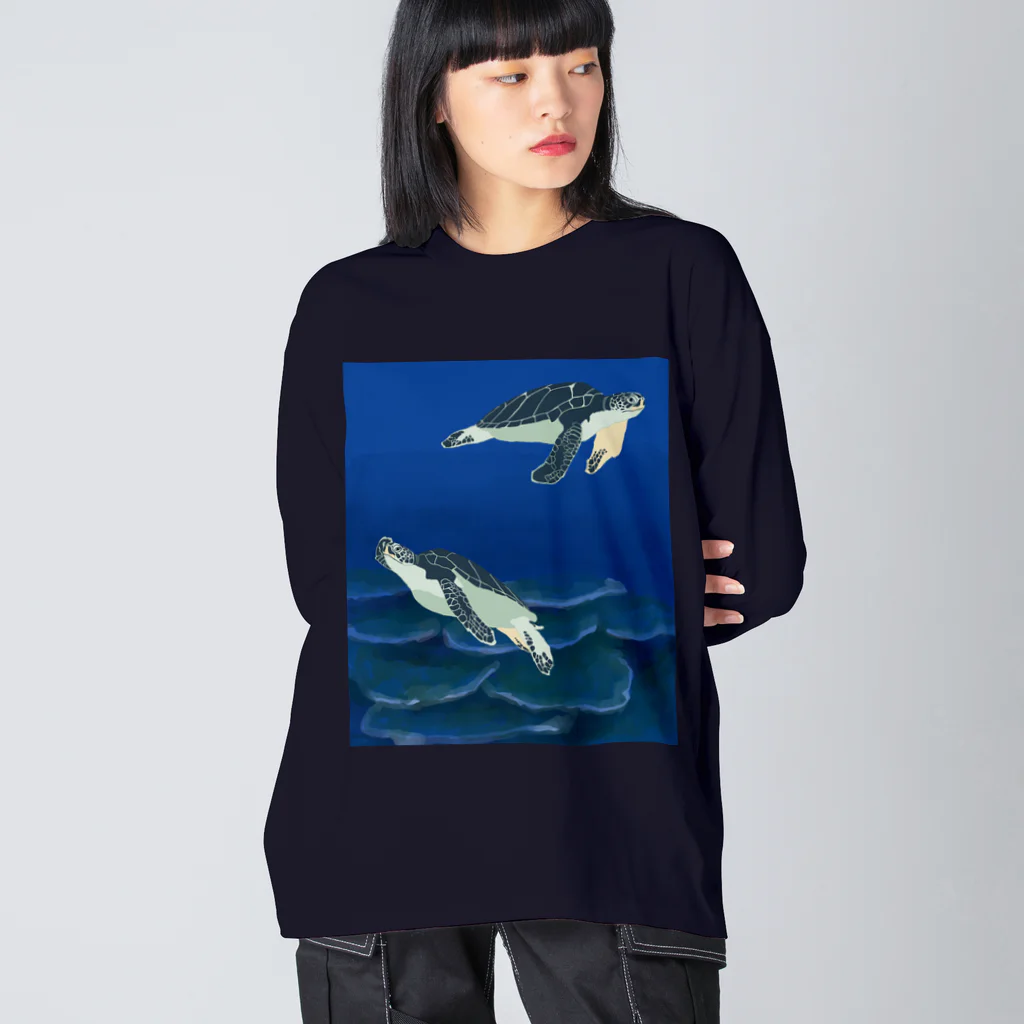 MoVの若いアオウミガメ Big Long Sleeve T-Shirt