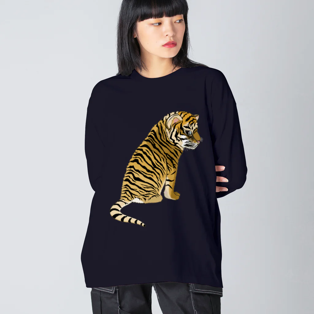 LalaHangeulの虎の子 Big Long Sleeve T-Shirt