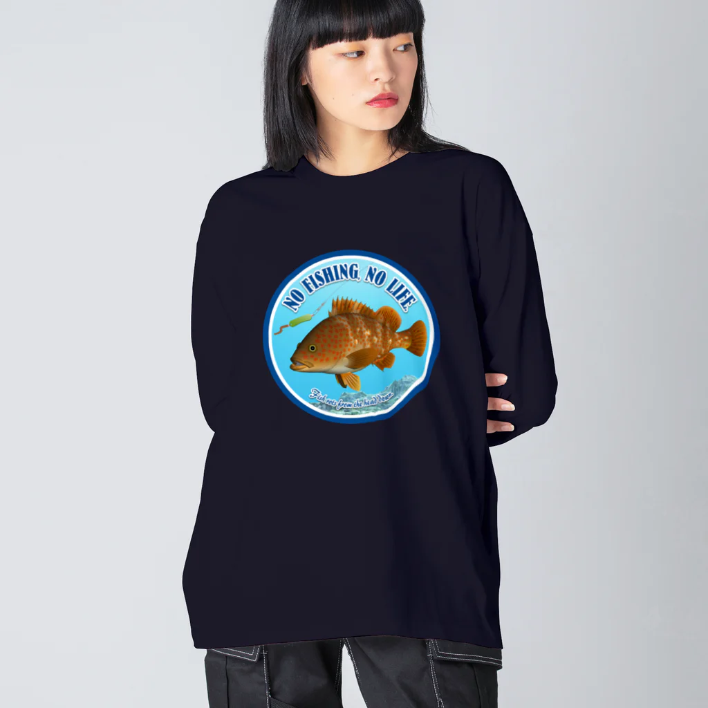 猫と釣り人のKIJIHATA_2R ビッグシルエットロングスリーブTシャツ