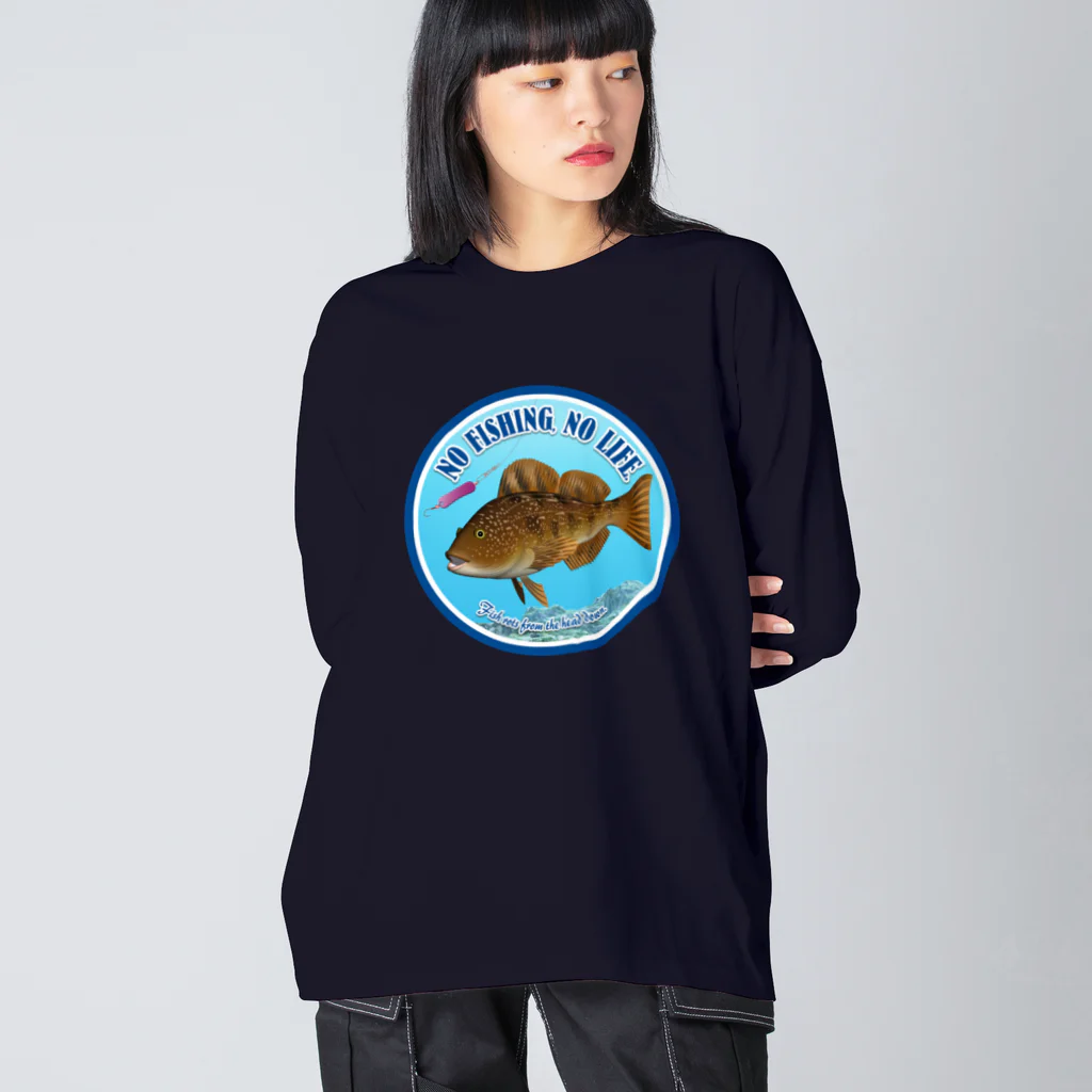 猫と釣り人のAINAME_2R ビッグシルエットロングスリーブTシャツ