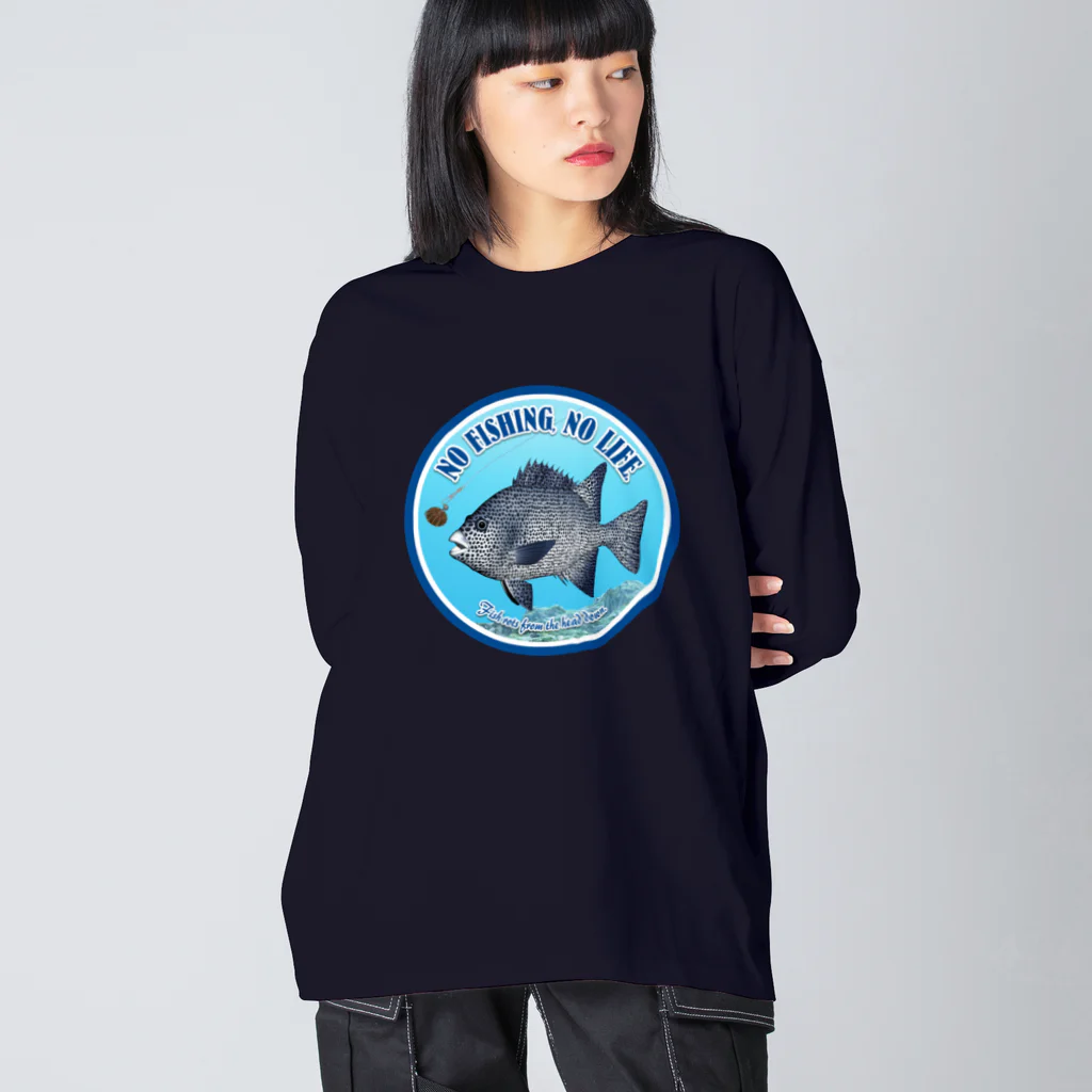 猫と釣り人のISHIGAKIDAI_2R ビッグシルエットロングスリーブTシャツ