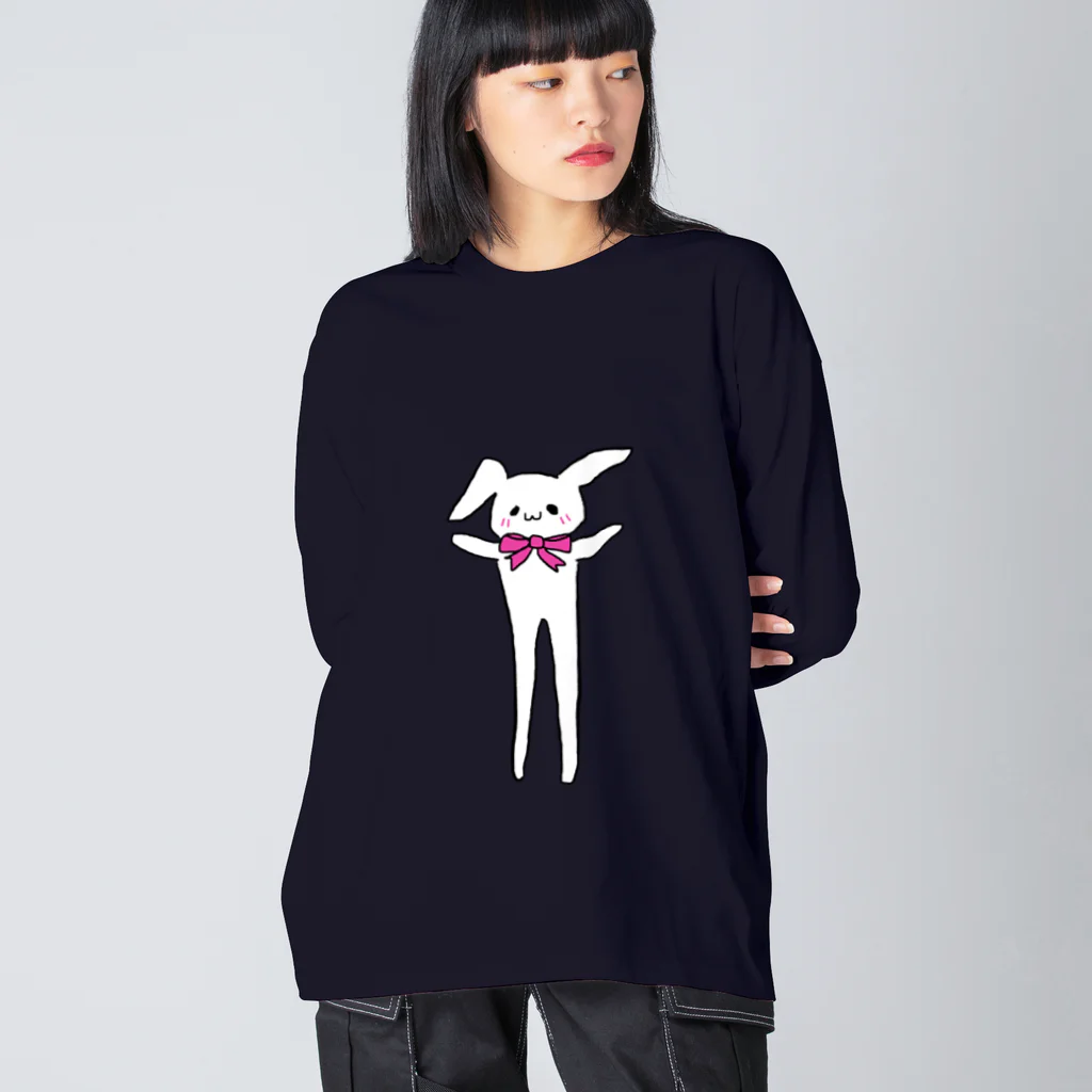 ちゃんななのショップの美脚うさぎ ビッグシルエットロングスリーブTシャツ