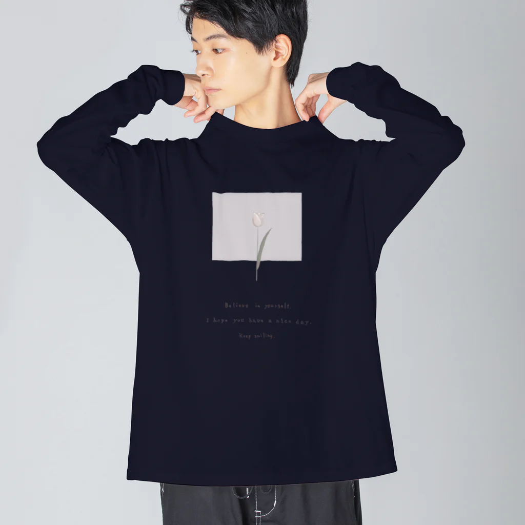 rilybiiのPeach Tulip × lavender blueberry milk tea Big Long Sleeve T-Shirt