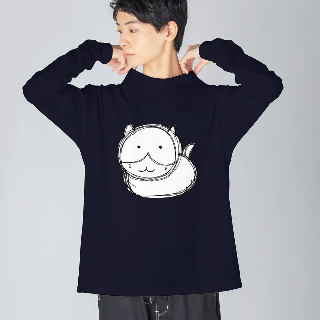 ばんちゃ🐱にゃんこ恩返しショップのラフにゃんこ Big Long Sleeve T-Shirt