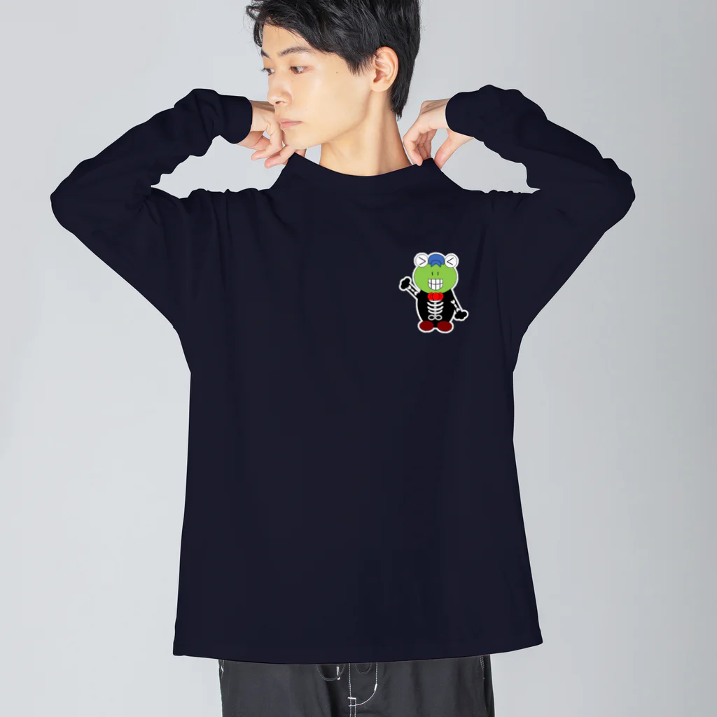 🐸かえるさんと仲間たち🐸のハロウィン　ガイコツ息子 Big Long Sleeve T-Shirt