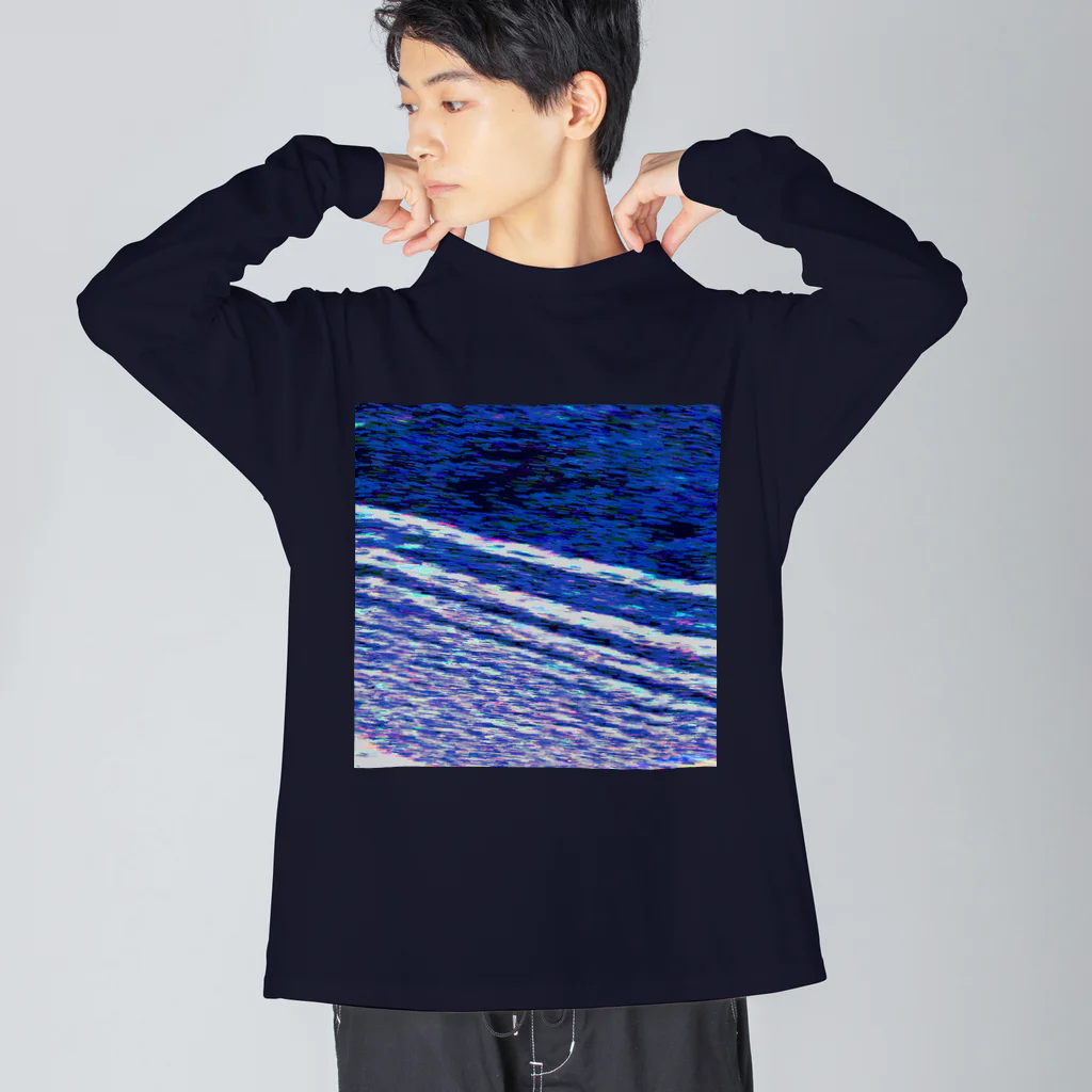 水草の波打ち際（夜） Big Long Sleeve T-Shirt