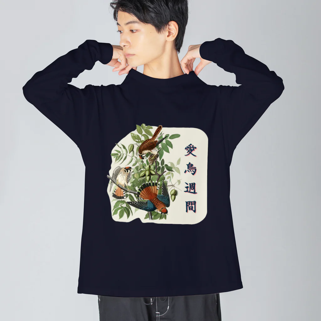 アニマル四字熟語の「愛鳥週間」　オーデュボンの鳥 Big Long Sleeve T-Shirt