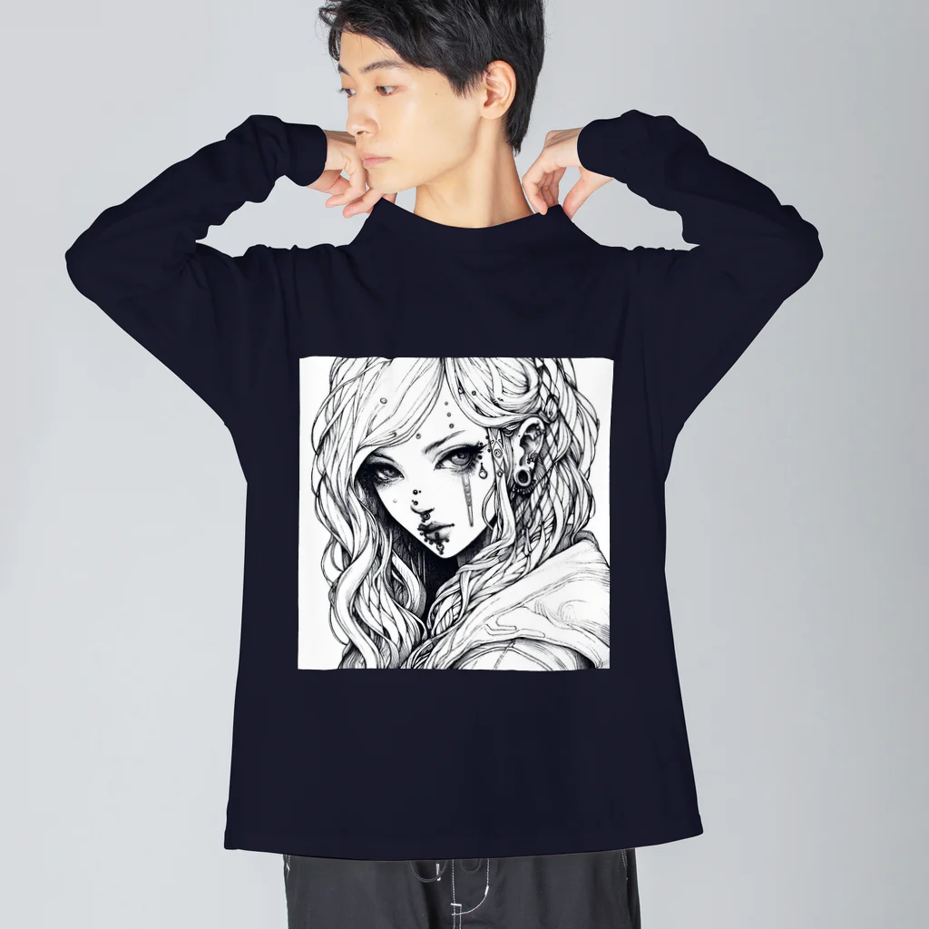 zaisuのピアス女子 Big Long Sleeve T-Shirt