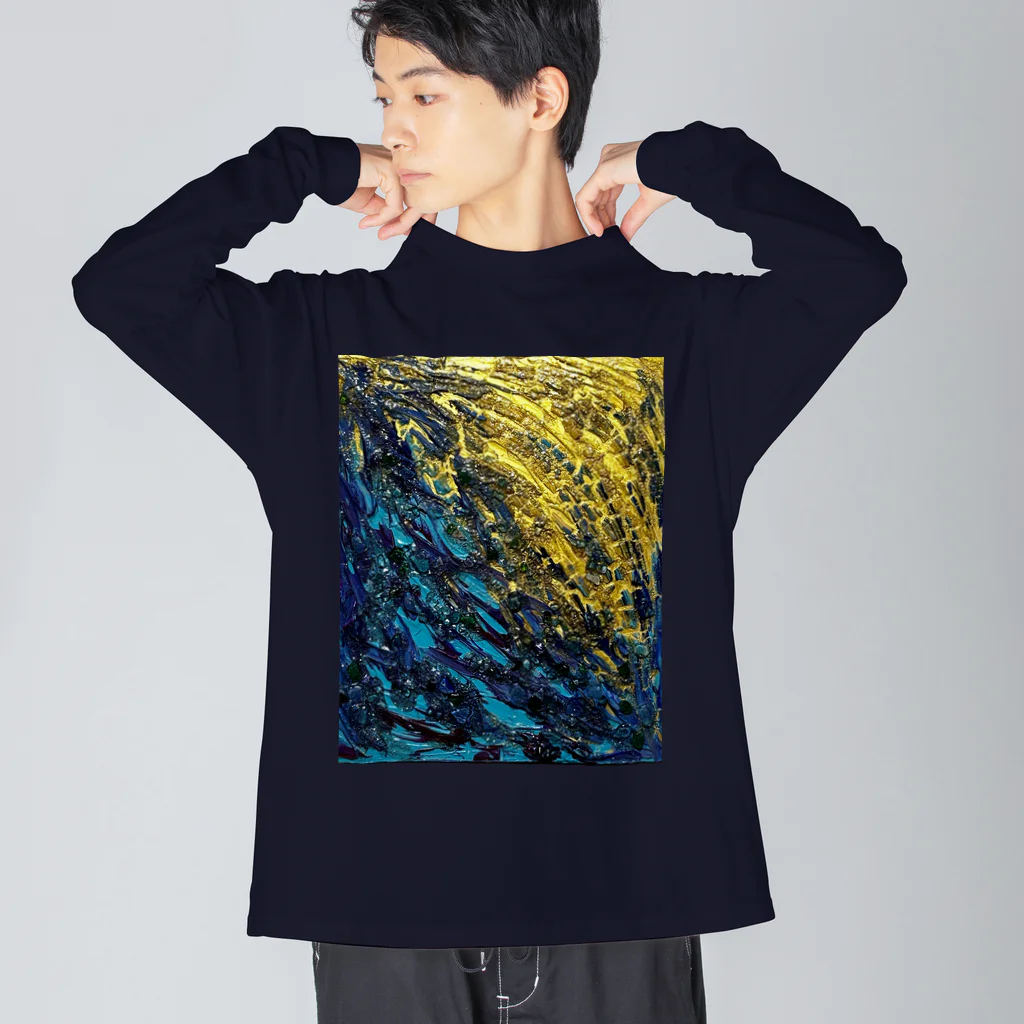 T.A.G テクスチャーアート 立体感 質感 カラフル 色彩 色合い 抽象 アブストラクト パワー エネルギー 波動 絶望 kawaiiのRebellion Big Long Sleeve T-Shirt