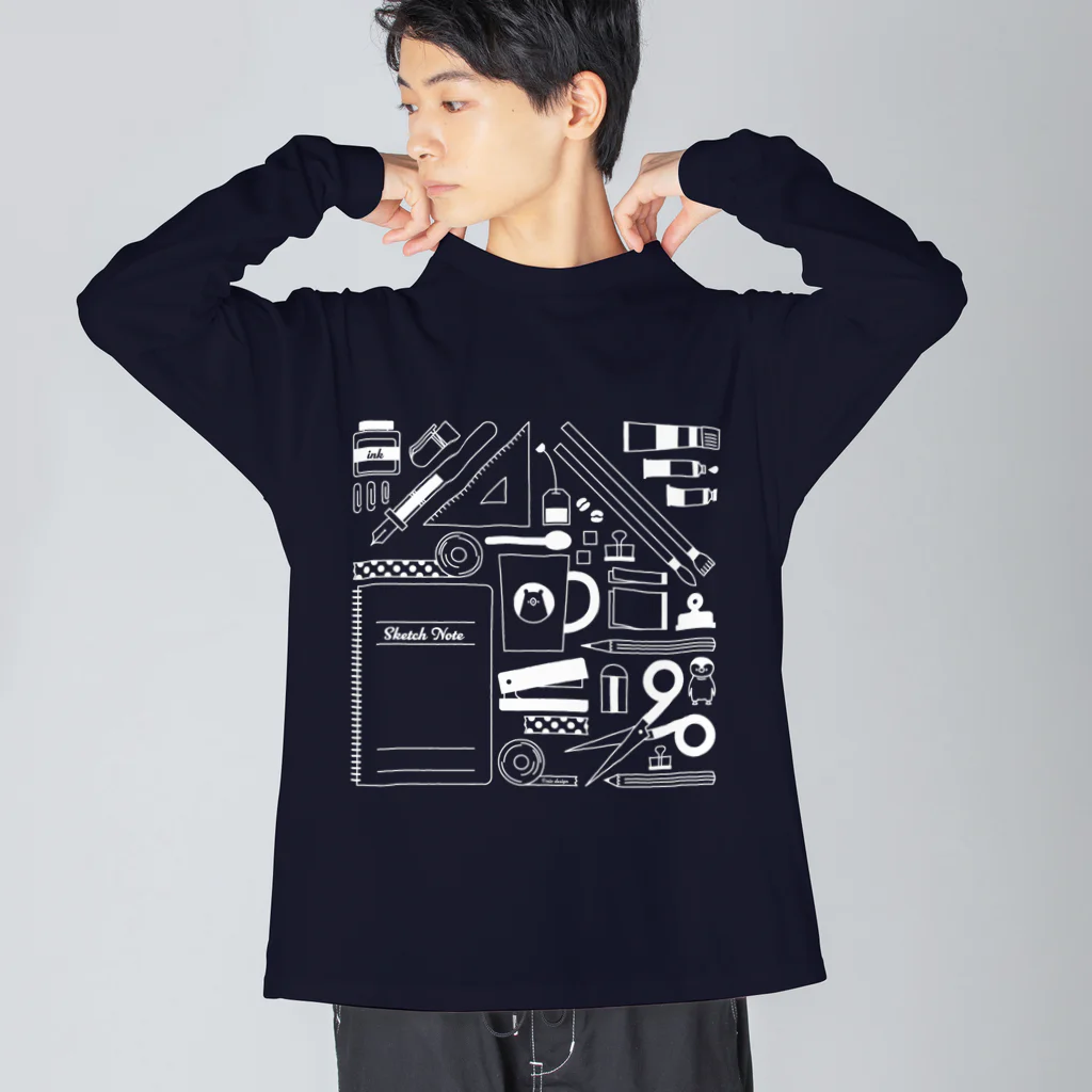 しろくま&ペンギン通信のせいかつ(白) Big Long Sleeve T-Shirt