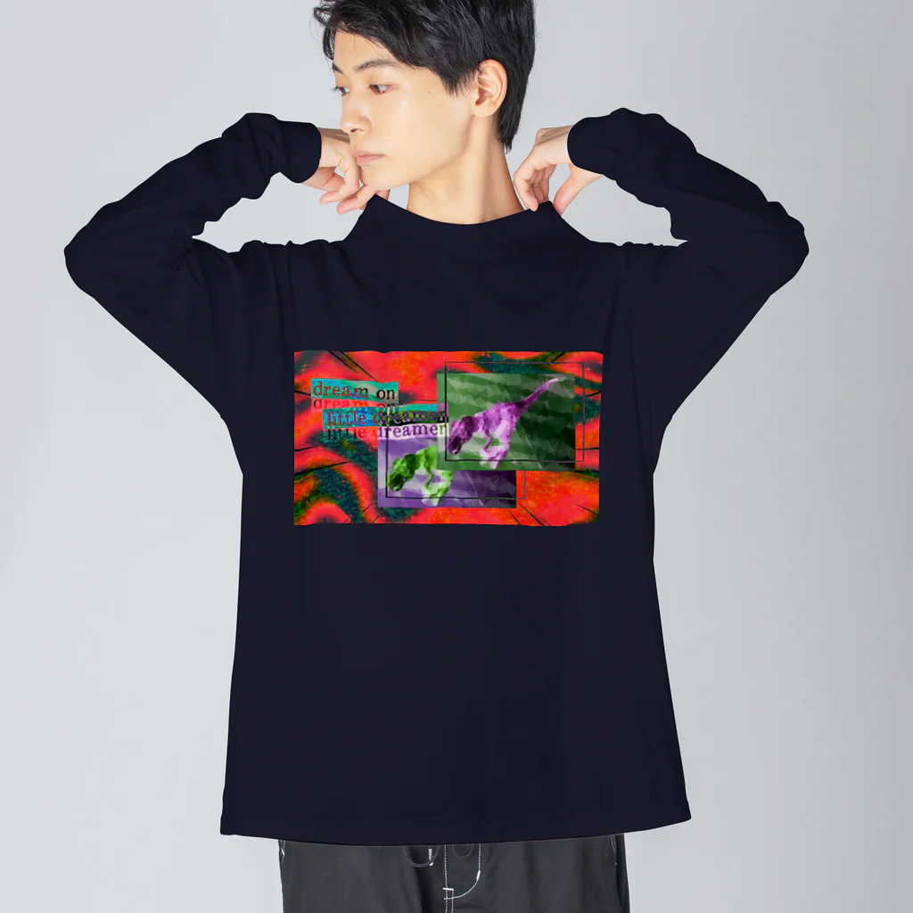 QB🦖のチグハグ ビッグシルエットロングスリーブTシャツ