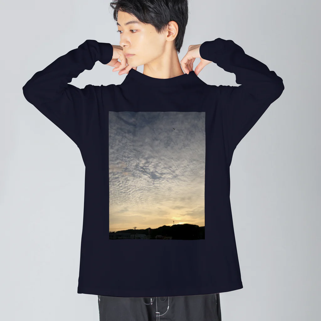 風景 Sophieの鱗雲 ビッグシルエットロングスリーブTシャツ