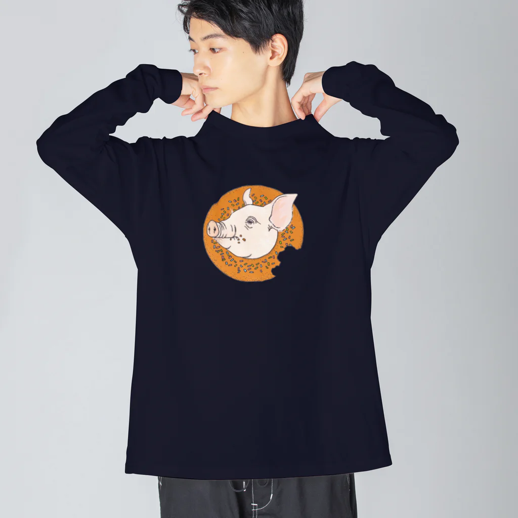 Leee_sanのミニブタ ビッグシルエットロングスリーブTシャツ