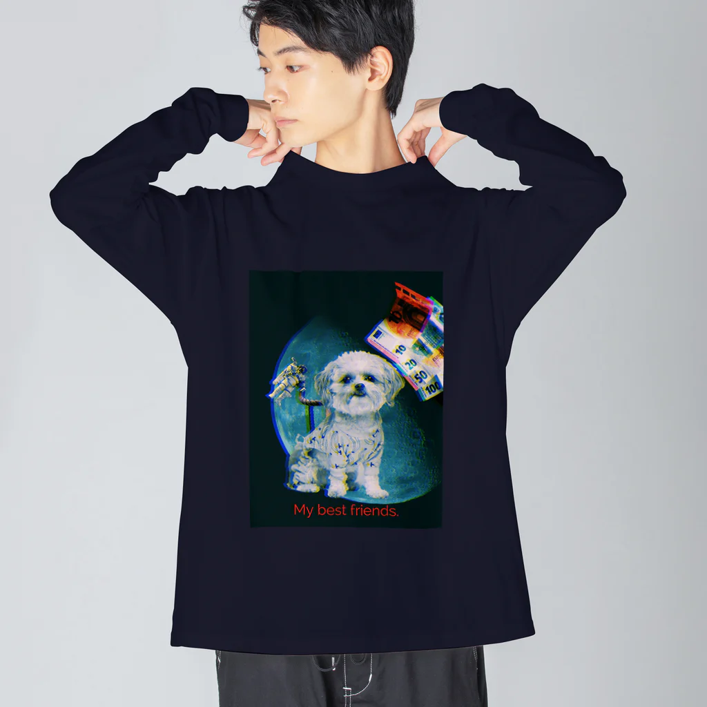 Qoocanのmy friend  ビッグシルエットロングスリーブTシャツ