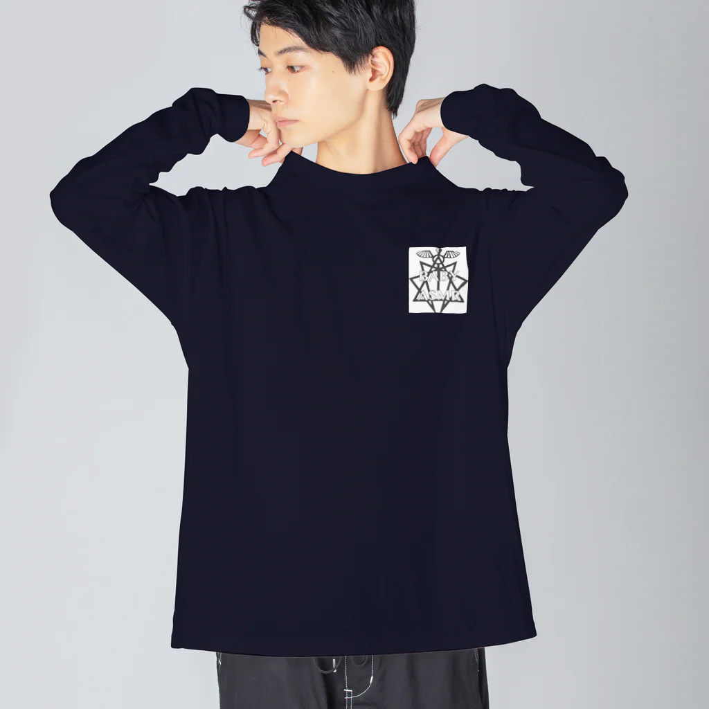 BABY ASMRのお店のBABY ASMRのウォーターマークロゴ Big Long Sleeve T-Shirt