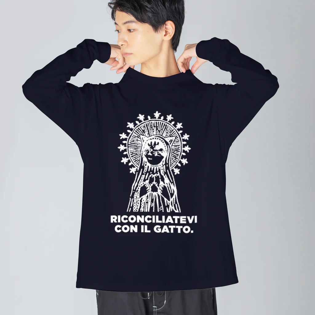 sawallowの聖なるネコ2 ビッグシルエットロングスリーブTシャツ