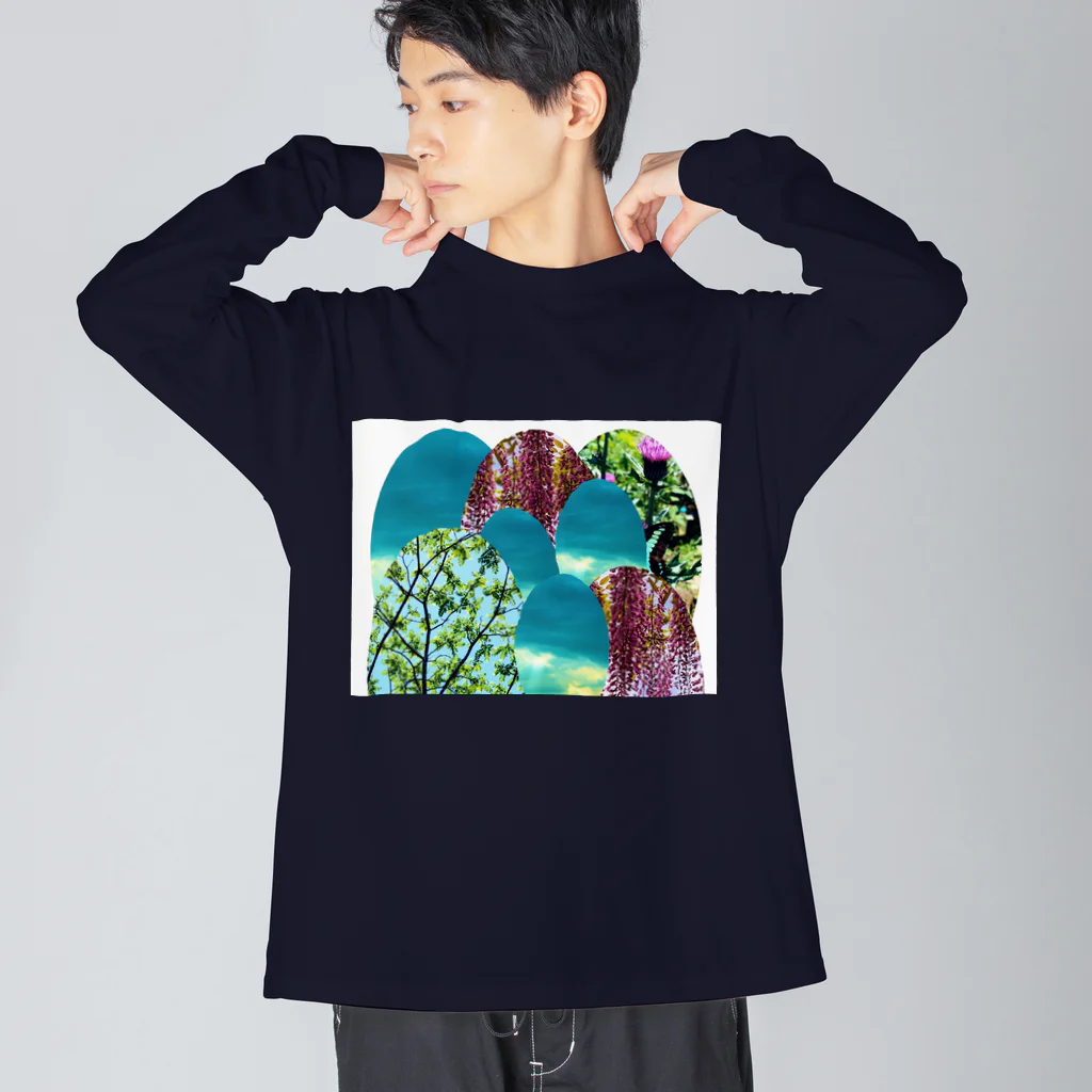 水彩屋のアースカラー🏔️マウンテン Big Long Sleeve T-Shirt