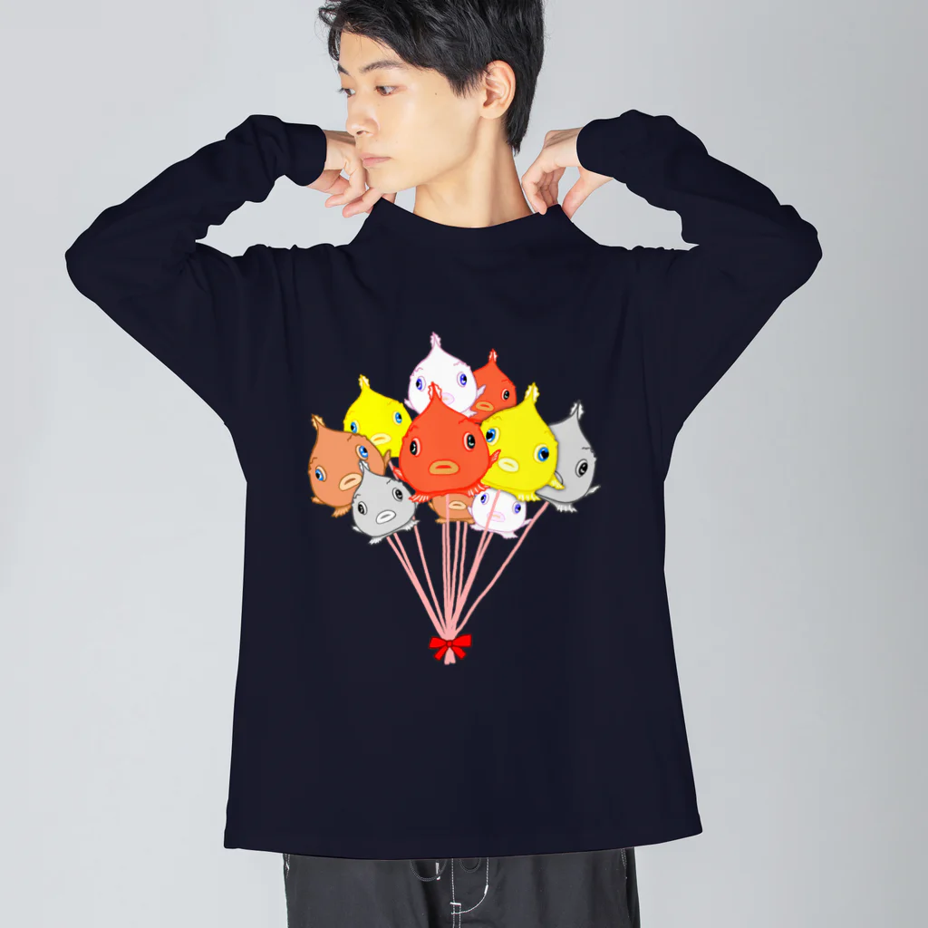 LalaHangeulのフウセンウオさん達 Big Long Sleeve T-Shirt