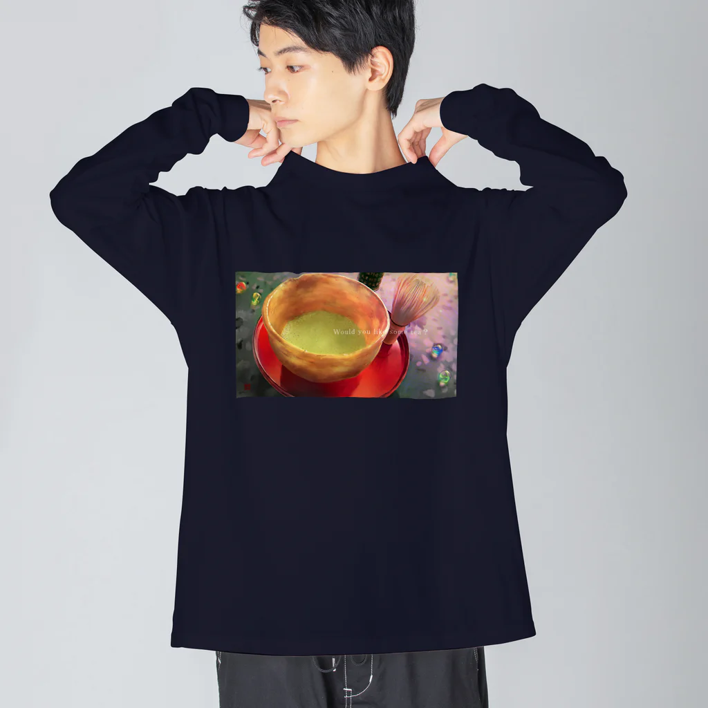 詠美びゃく夜 shopの5:00 pm 🍵♾ Big Long Sleeve T-Shirt