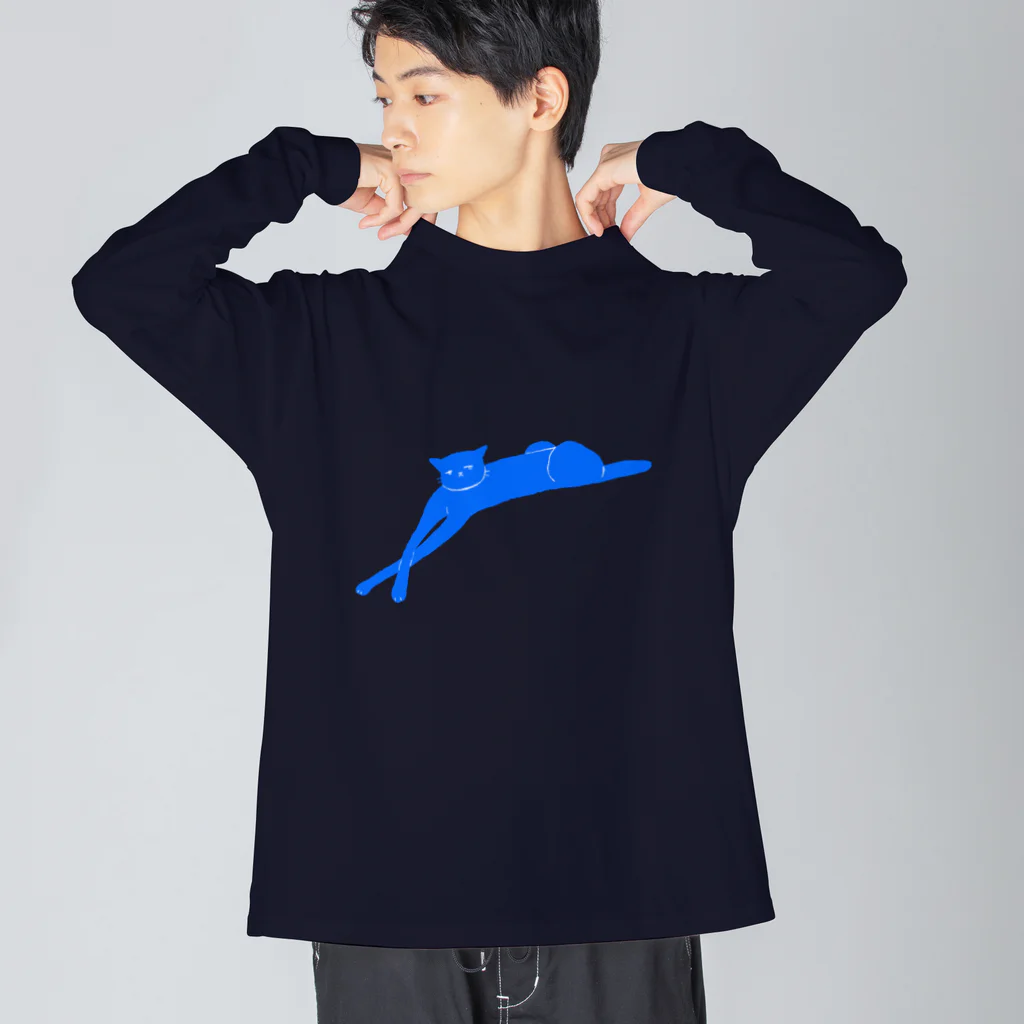 イエネコのリラックスキャット　K ビッグシルエットロングスリーブTシャツ