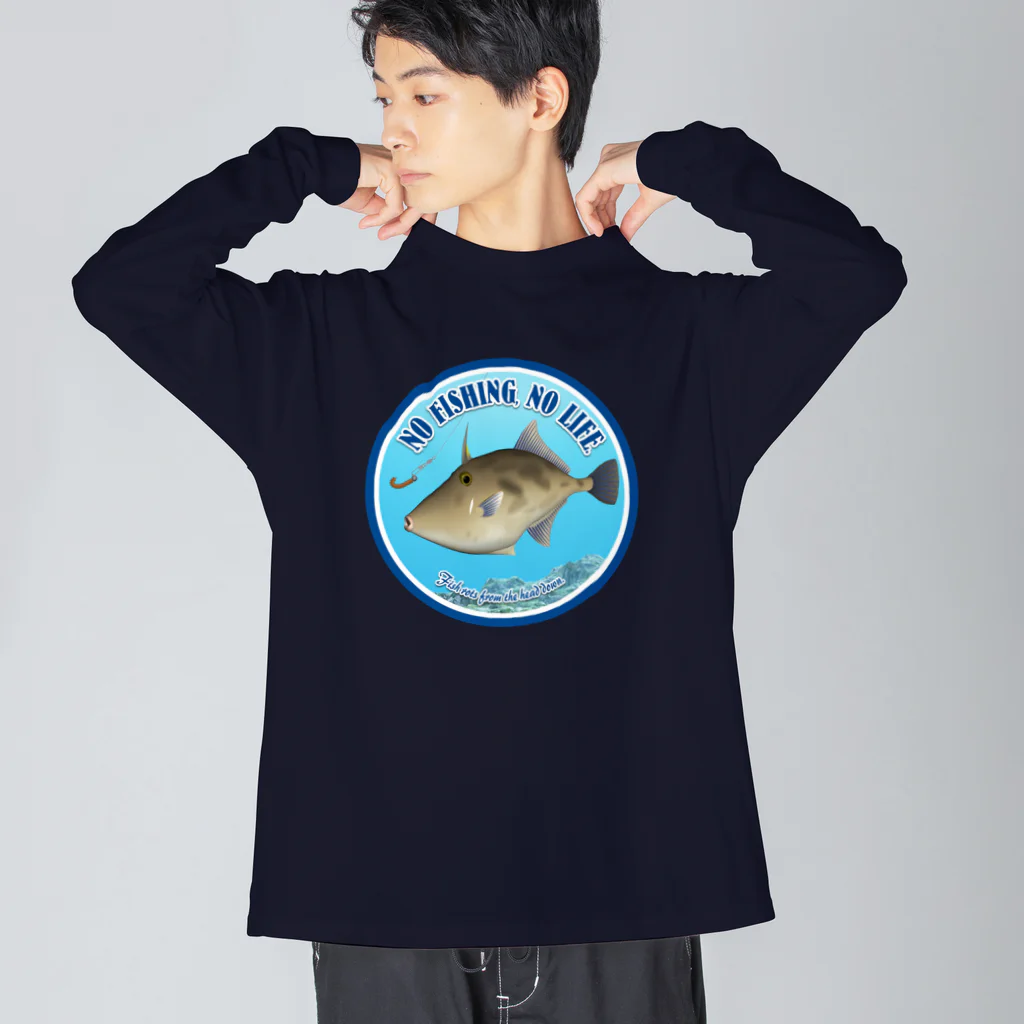 猫と釣り人のUMAZURAHAGI_2R ビッグシルエットロングスリーブTシャツ