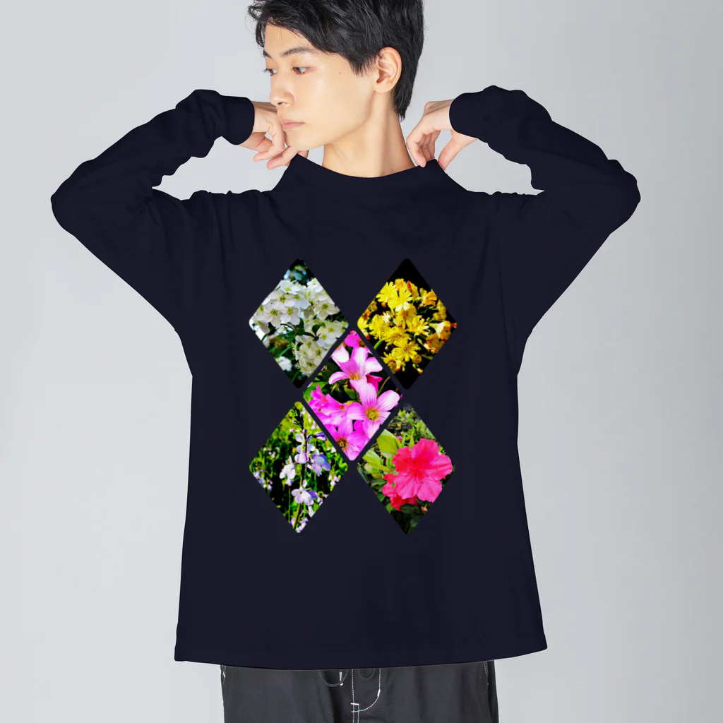 LalaHangeulの野の花シリーズ　X(エックス) Big Long Sleeve T-Shirt