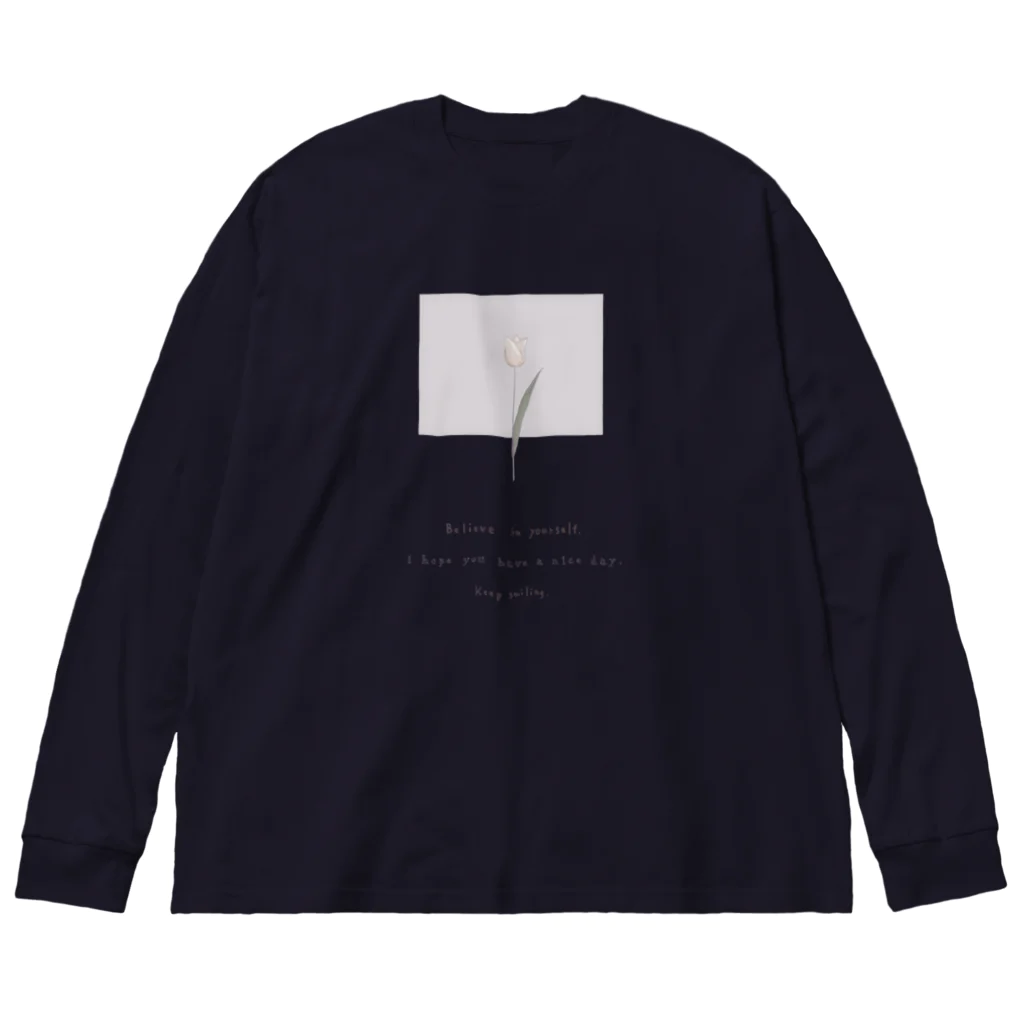 rilybiiのPeach Tulip × lavender blueberry milk tea Big Long Sleeve T-Shirt