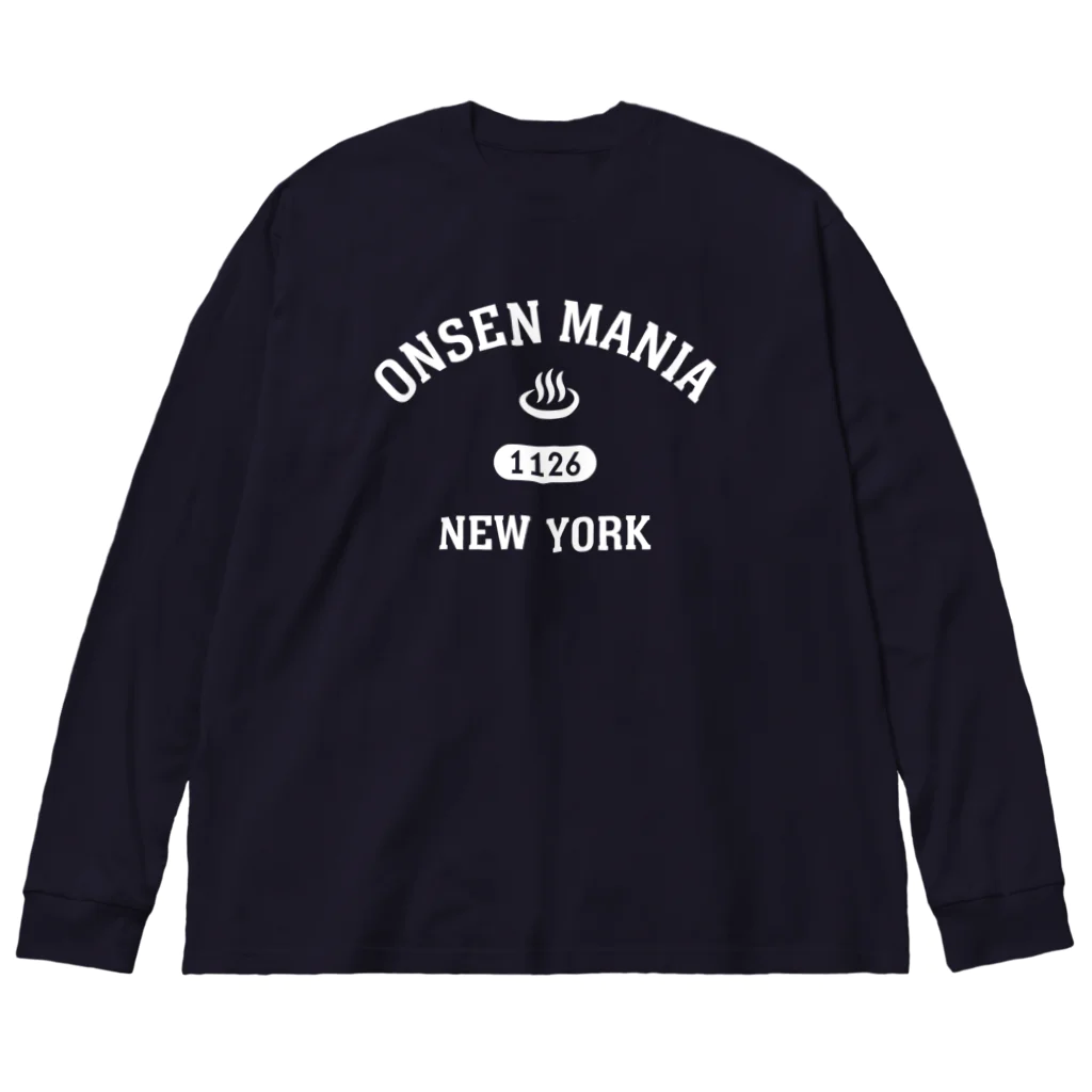 kg_shopのONSEN MANIA (ホワイト) Big Long Sleeve T-Shirt