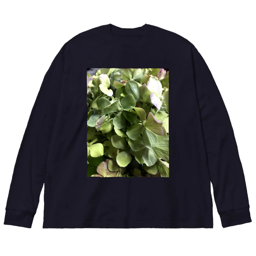 このっけるの🌿 autumn hydrangea 🌿 ビッグシルエットロングスリーブTシャツ