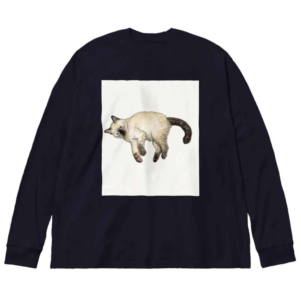 ネコノートショップ（neco-note shop）のビビ（つかねこ） Big Long Sleeve T-Shirt