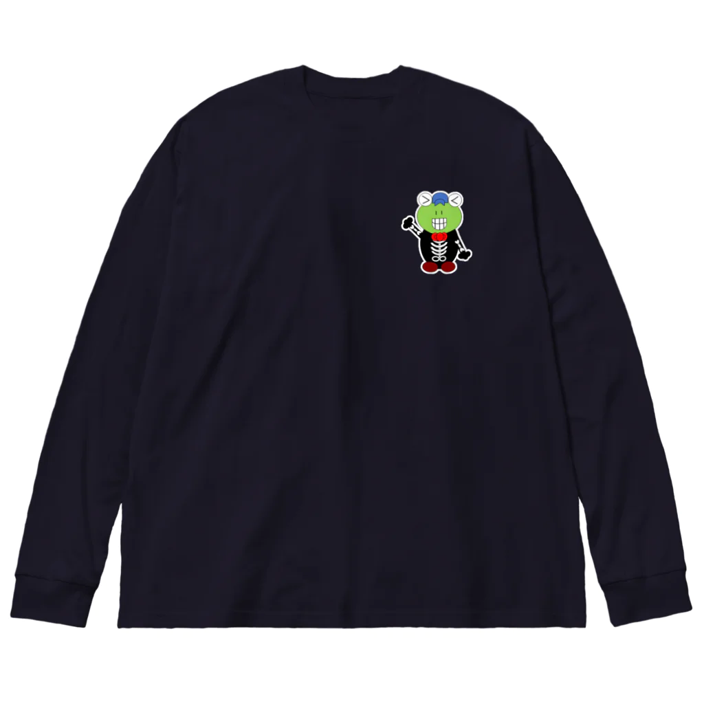 🐸かえるさんと仲間たち🐸のハロウィン　ガイコツ息子 Big Long Sleeve T-Shirt