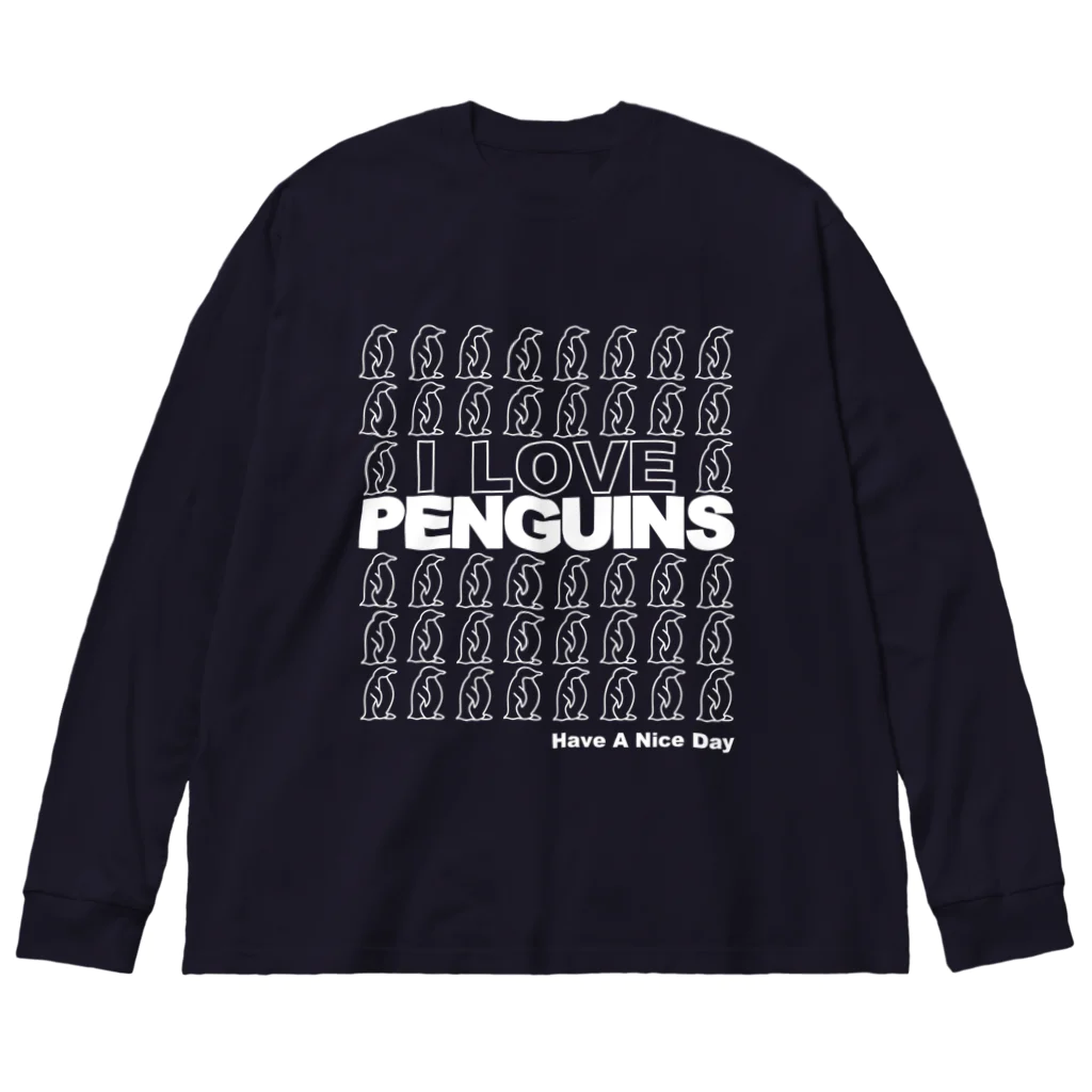 Icchy ぺものづくりのI LOVE PENGUINS Big Long Sleeve T-Shirt