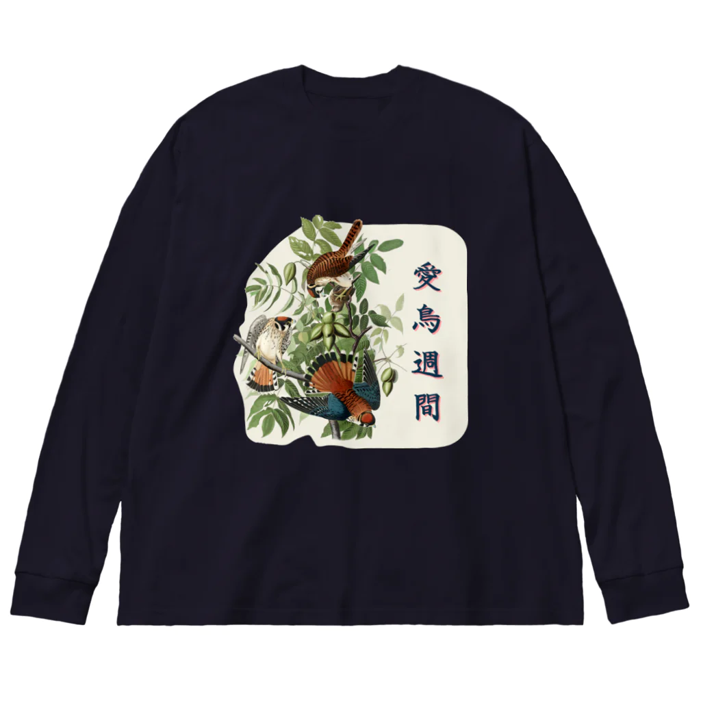 アニマル四字熟語の「愛鳥週間」　オーデュボンの鳥 Big Long Sleeve T-Shirt