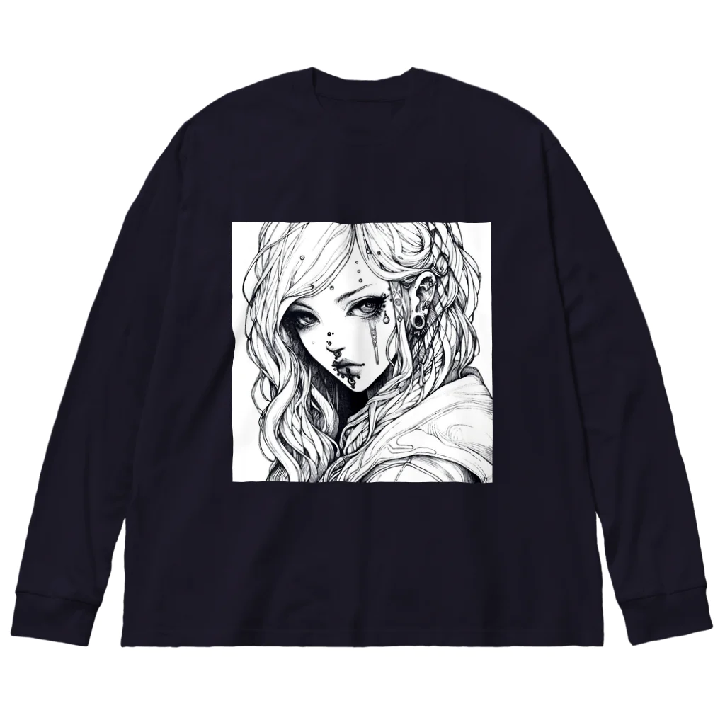 zaisuのピアス女子 Big Long Sleeve T-Shirt