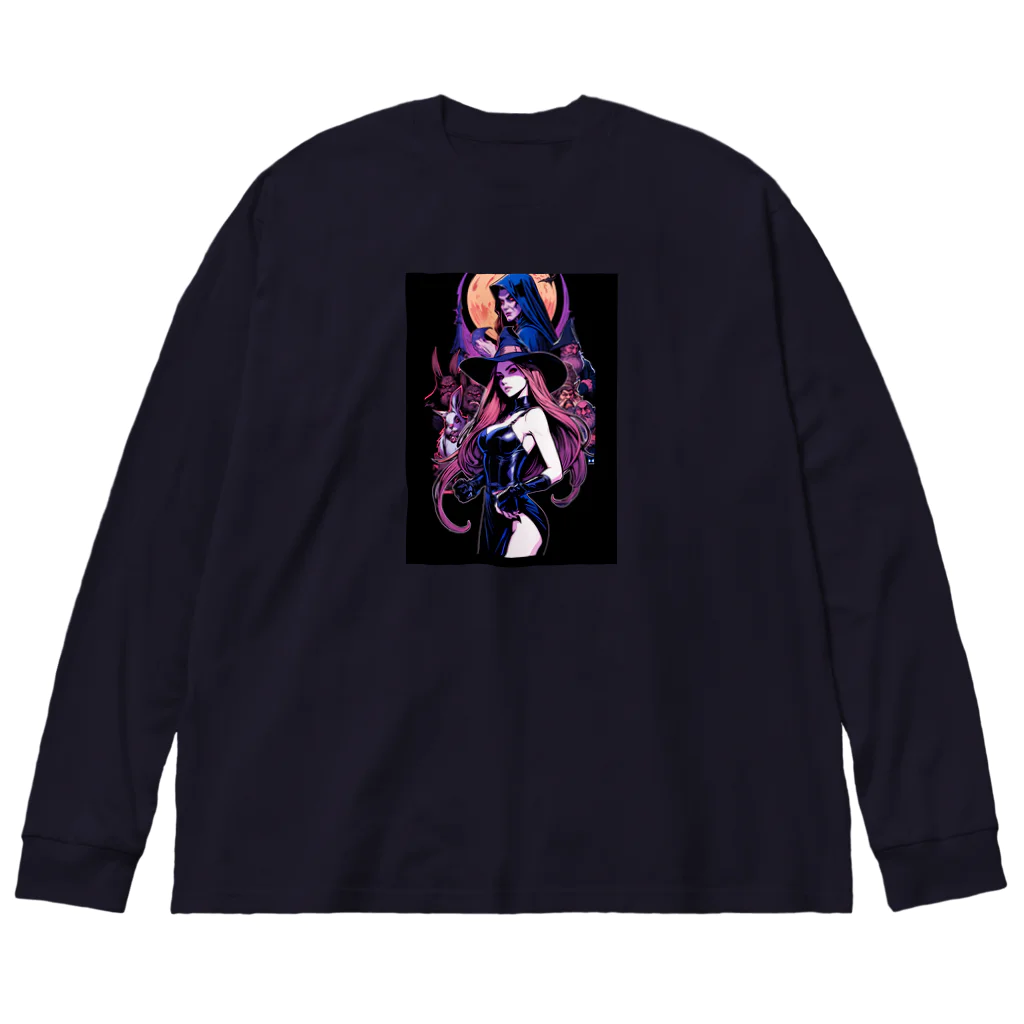 ビューティフルハードコアイラストレーション-DESIGN STOREのダークメルヘン-魔女の世界01 Big Long Sleeve T-Shirt