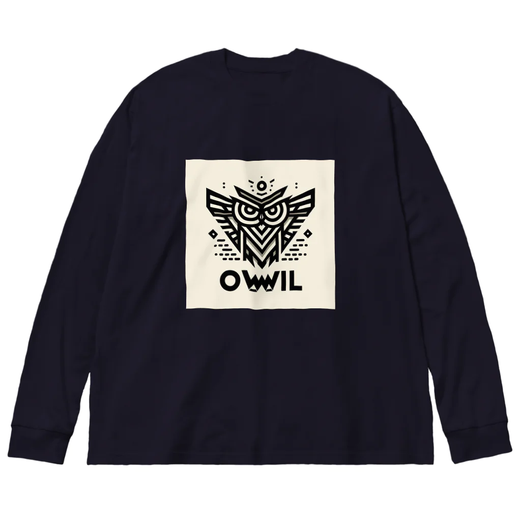 kotpopのOwl and knowledge ビッグシルエットロングスリーブTシャツ