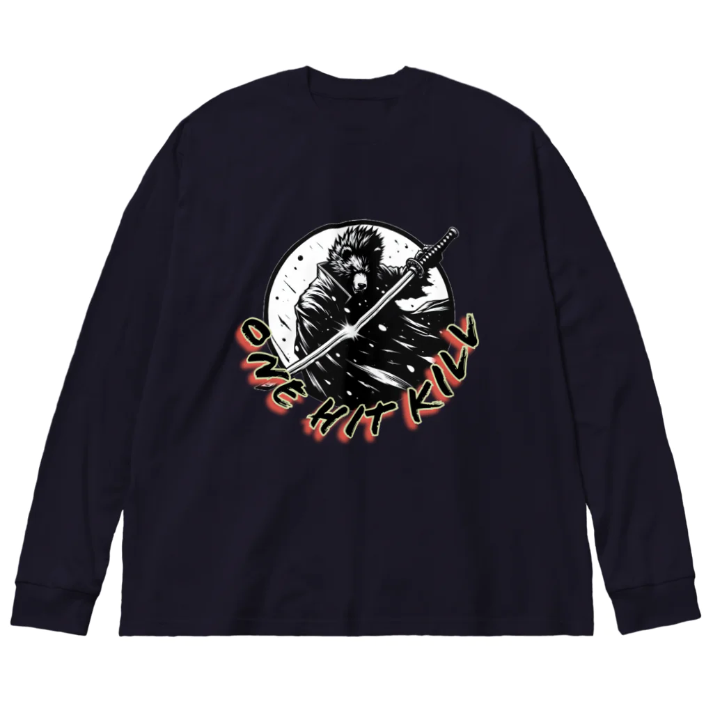 kumainchouのSAMURAI くま ビッグシルエットロングスリーブTシャツ