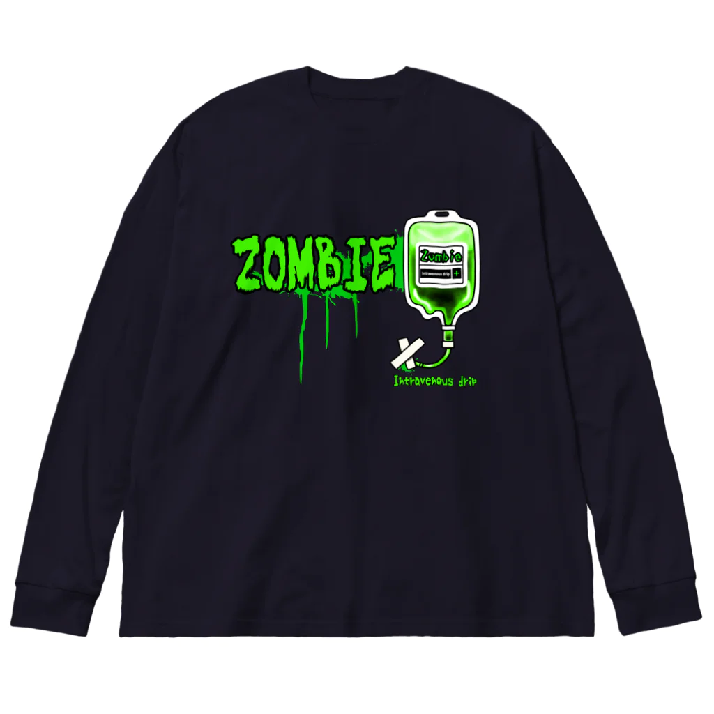 すとろべりーガムFactoryのゾンビになっちゃうゾンビ点滴 (ハロウィン) Big Long Sleeve T-Shirt