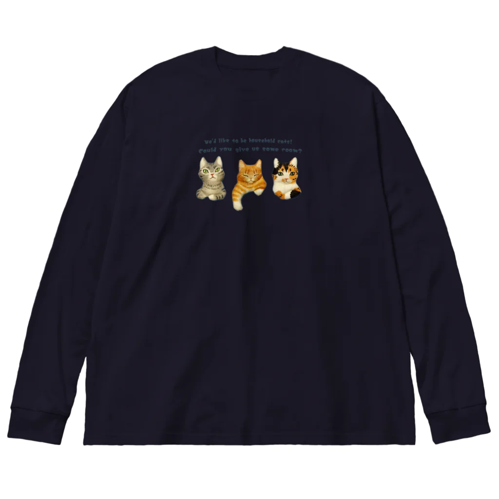 nonaの飼い猫になりたい三匹の猫 Big Long Sleeve T-Shirt