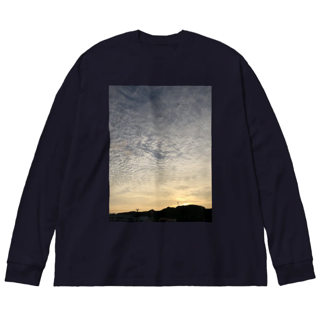 風景 Sophieの鱗雲 ビッグシルエットロングスリーブTシャツ